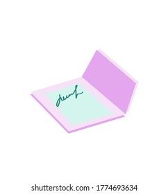 Flat design illustration concept for business and education with blank space for your text or graphics.  Pink version for women.