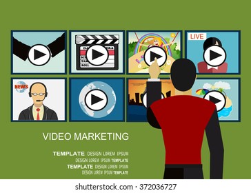 Flat design illustration concept for digital marketing. Concept for web banner and promotional material.