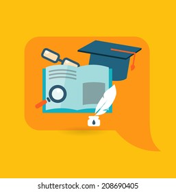 Flat design illustration concept for education