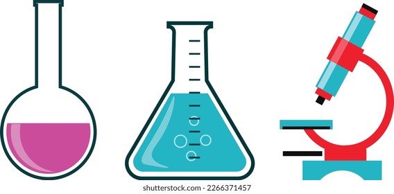 Flat Design Illustration Concept
Of Laboratory Flasks 