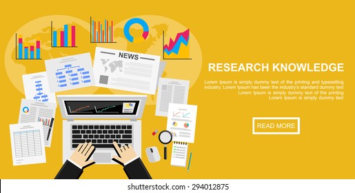 Flat design illustration concept for market analysis, business plan, investment, marketing. reporting, management, market research.
