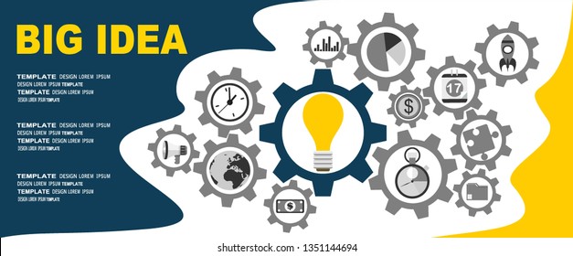 Flat design illustration Concepts for big idea, marketing, brainstorming, business. Flat vector illustration.