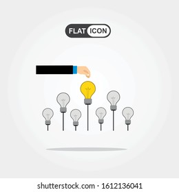 Flat design illustration Concepts for big idea, marketing, brainstorming, business.  Flat vector illustration.