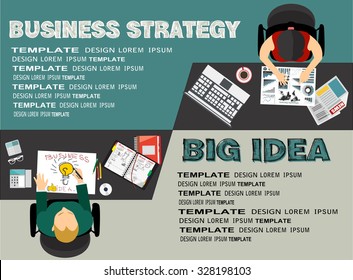 Flat design illustration concepts for big idea, marketing, brainstorming, business, analysis,company strategy, project management. Concept for web banner and promotional material.