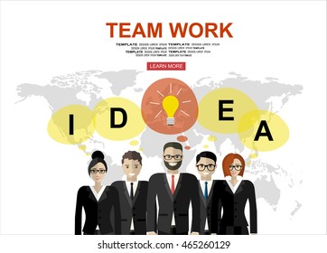 Flat design illustration concepts for big idea, marketing, brainstorming, business, analysis,company strategy, project management. Concept for web banner and promotional material.