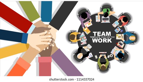 Flat design illustration concepts for business analysis and planning, consulting, team work, project management. Business, team work, cooperation and partnership.