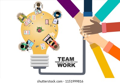Flat design illustration concepts for business analysis and planning, big idea, consulting, team work, project management, financial report and strategy . Concepts web banner and printed materials.