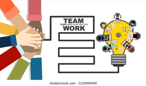 Flat design illustration concepts for business analysis and planning, big idea, consulting, team work, project management, financial report and strategy . Concepts web banner and printed materials.