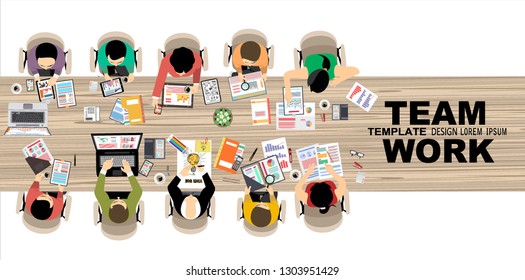 Flat design illustration concepts for business analysis and planning, consulting, team work, project management, financial report and strategy . Concepts web banner and printed materials. 