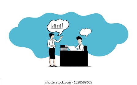 Flat design illustration concepts for business analysis and planning, consulting, team work 