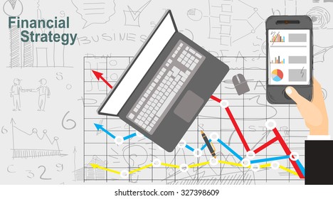 Flat design illustration concepts for business analysis and planning, financial strategy, consulting, team work, project management and development. Concept to building successful business