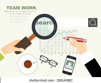 Flat design illustration concepts for business analysis and planning, financial strategy, consulting, team work, project management and development. Concept to building successful business