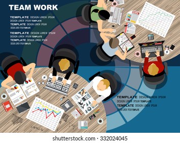 Flat design illustration concepts for business analysis and planning, consulting, team work, project management,financial report and strategy . Concepts web banner and printed materials.