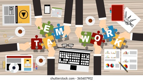 Flat design illustration concepts for business analysis and planning, consulting, team work, project management,financial report and strategy . Concepts web banner and printed materials.