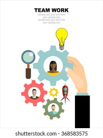 Flat design illustration concepts for business analysis and planning, consulting, team work, project management,financial report and strategy . Concepts web banner and printed materials.