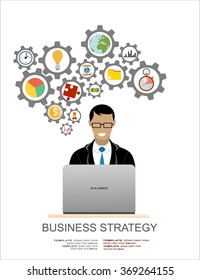 Flat design illustration concepts for business process. Concepts for web banner and promotional material.