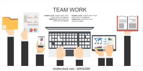 Flat design illustration concepts for business analysis and planning, consulting, team work, project management,financial report and strategy . Concepts web banner and printed materials.