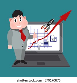 Flat design illustration concepts for business, finance, management, analysis, strategy and planning, startup. Concepts for web banner and printed materials.