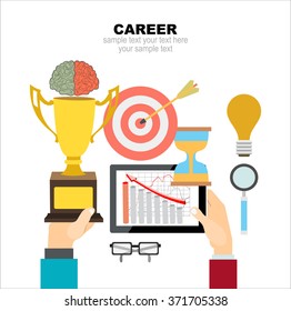 Flat design illustration concepts for business analysis and planning, consulting, team work, project management, financial report and strategy . Concepts web banner and printed materials.