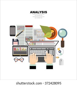 Flat design illustration concepts for business analysis and planning, consulting, team work, project management, financial report and strategy . Concepts web banner and printed materials.