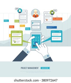 Flat design illustration concepts for business analysis and planning, financial strategy. Investment business.  