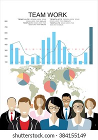 Flat design illustration concepts for business analysis and planning, consulting, team work, project management, financial report and strategy . Concepts web banner and printed materials.