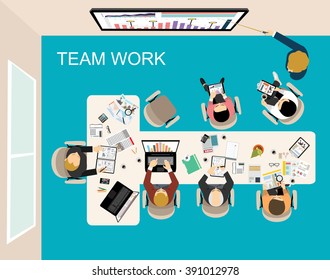 Flat design illustration concepts for business analysis and planning, consulting, team work, project management, financial report and strategy . Concepts web banner and printed materials.