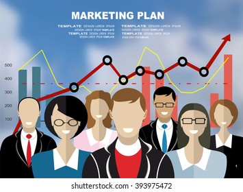 Flat design illustration concepts for business plan and marketing plan. Concepts for web banner and promotional material.