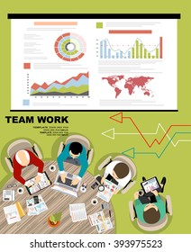 Flat design illustration concepts for business analysis and planning, consulting, team work, project management, financial report and strategy . Concepts web banner and printed materials.