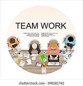 Flat design illustration concepts for business analysis and planning, consulting, team work, project management, financial report and strategy . Concepts web banner and printed materials.