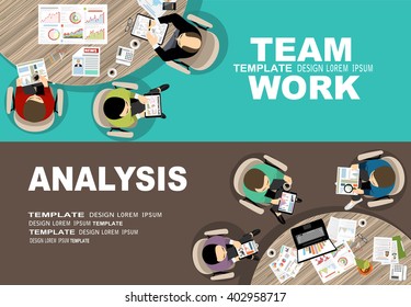 Flat design illustration concepts for business analysis and planning, consulting, team work, project management, financial report and strategy . Concepts web banner and printed materials.