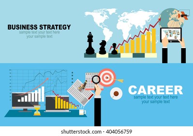 Flat design illustration concepts for business analysis and planning, consulting, team work, project management, financial report and strategy . Concepts web banner and printed materials.