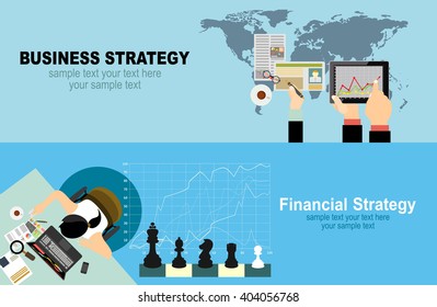 Flat design illustration concepts for business analysis and planning, consulting, team work, project management, financial report and strategy . Concepts web banner and printed materials.