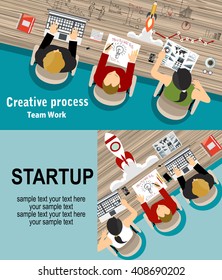 Flat design illustration concepts for business analysis and planning, consulting, team work, project management, financial report and strategy . Concepts web banner and printed materials.