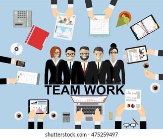 Flat design illustration concepts for business analysis and planning, consulting, team work, project management, financial report and strategy . Concepts web banner and printed materials.