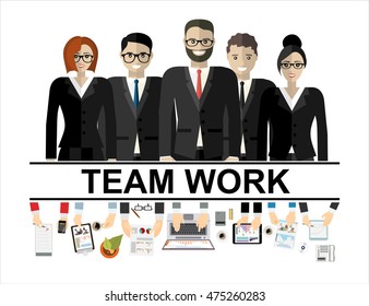 Flat design illustration concepts for business analysis and planning, consulting, team work, project management, financial report and strategy . Concepts web banner and printed materials.