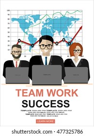 Flat design illustration concepts for business analysis and planning, consulting, team work, project management, financial report and strategy . Concepts web banner and printed materials.