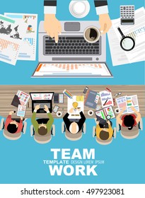 Flat design illustration concepts for business analysis and planning, consulting, team work, project management, financial report and strategy . Concepts web banner and printed materials.