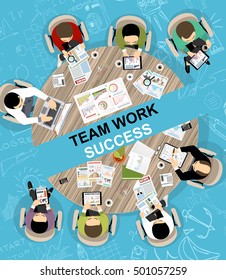 Flat design illustration concepts for business analysis and planning, consulting, team work, project management, financial report and strategy . Concepts web banner and printed materials.