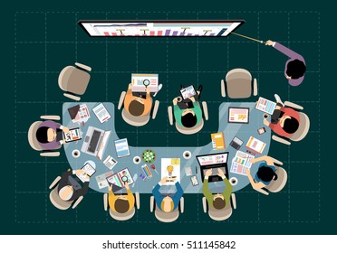 Flat design illustration concepts for business analysis and planning, consulting, team work, project management, financial report and strategy . Concepts web banner and printed materials.