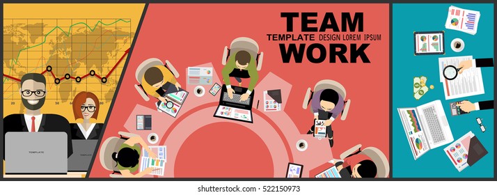 Flat design illustration concepts for business analysis and planning, consulting, team work, project management, financial report and strategy . Concepts web banner and printed materials.