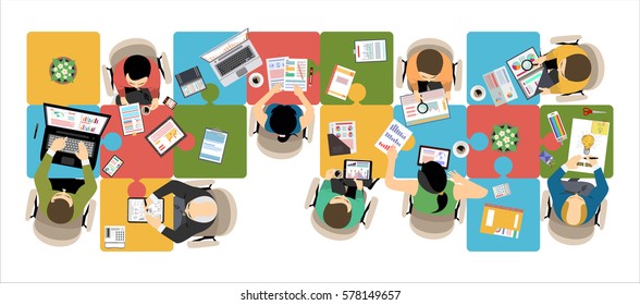 Flat design illustration concepts for business analysis and planning, consulting, team work, project management, financial report and strategy . Concepts web banner and printed materials.