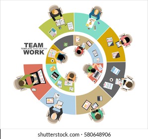 Flat design illustration concepts for business analysis and planning, consulting, team work, project management, financial report and strategy . Concepts web banner and printed materials.