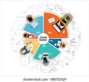 Flat design illustration concepts for business analysis and planning, consulting, team work, project management, financial report and strategy . Concepts web banner and printed materials.