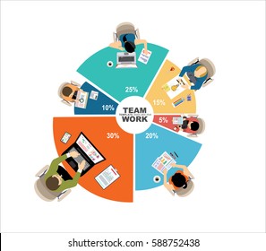 Flat design illustration concepts for business analysis and planning, consulting, team work, project management, financial report and strategy . Concepts web banner and printed materials.