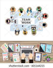 Flat design illustration concepts for business analysis and planning, consulting, team work, project management, financial report and strategy . Concepts web banner and printed materials.