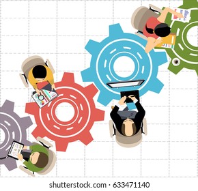 Flat design illustration concepts for business analysis and planning, consulting, team work, project management, financial report and strategy . Concepts web banner and printed materials.