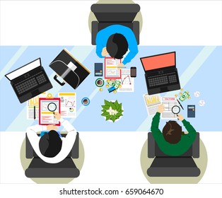 Flat design illustration concepts for business analysis and planning, consulting, team work, project management, financial report and strategy . Concepts web banner and printed materials