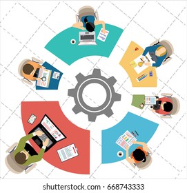 Flat design illustration concepts for business analysis and planning, consulting, team work, project management, financial report and strategy . Concepts web banner and printed materials.