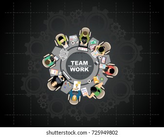 Conceitos de ilustração de design plano para análise e planejamento de negócios, consultoria, trabalho em equipe, gerenciamento de projetos, relatório financeiro e estratégia. Banner da Web de conceitos e materiais impressos.